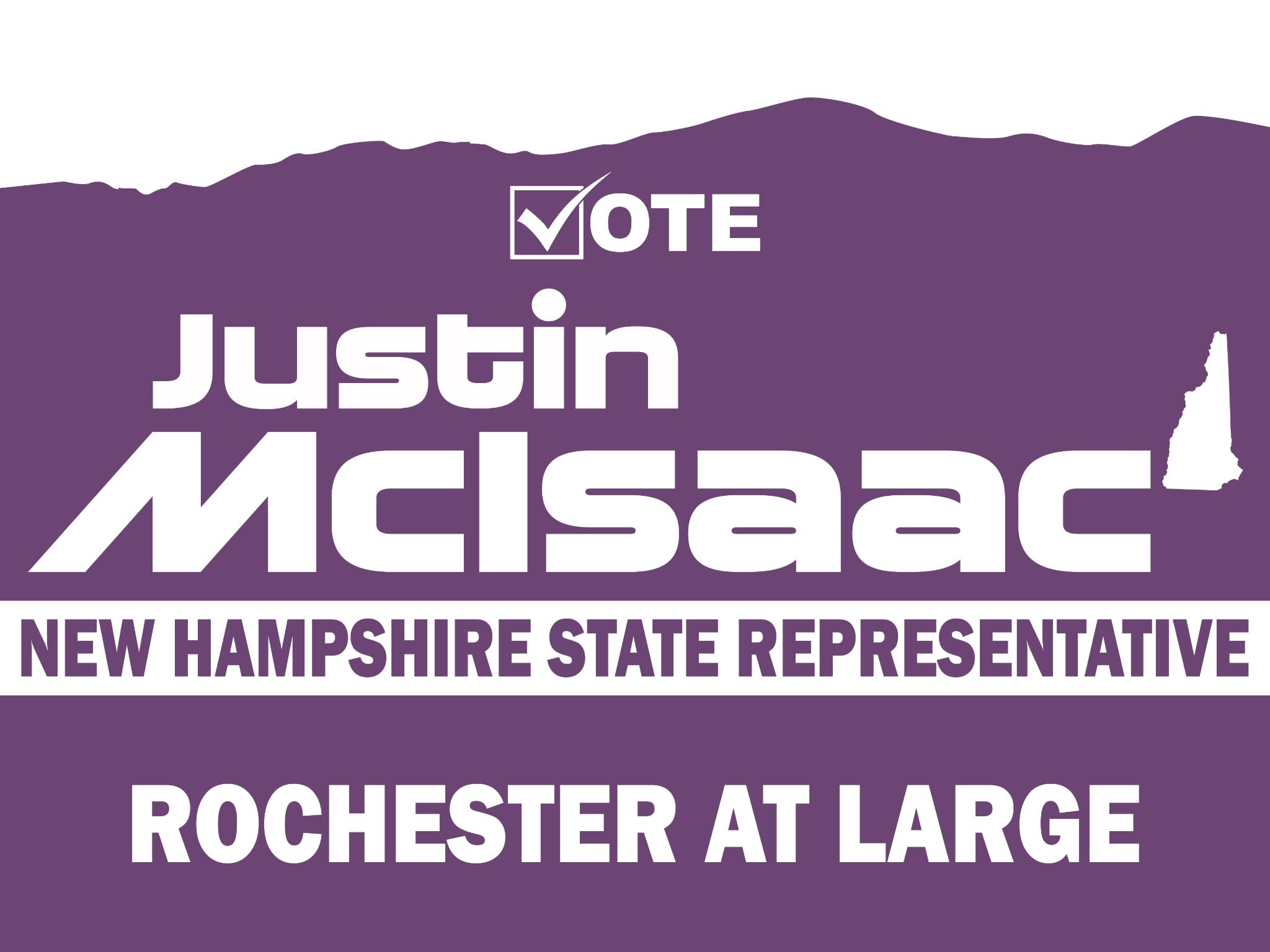 Vote Justin McIsaac, New Hampshire State Representative, Rochester At Large