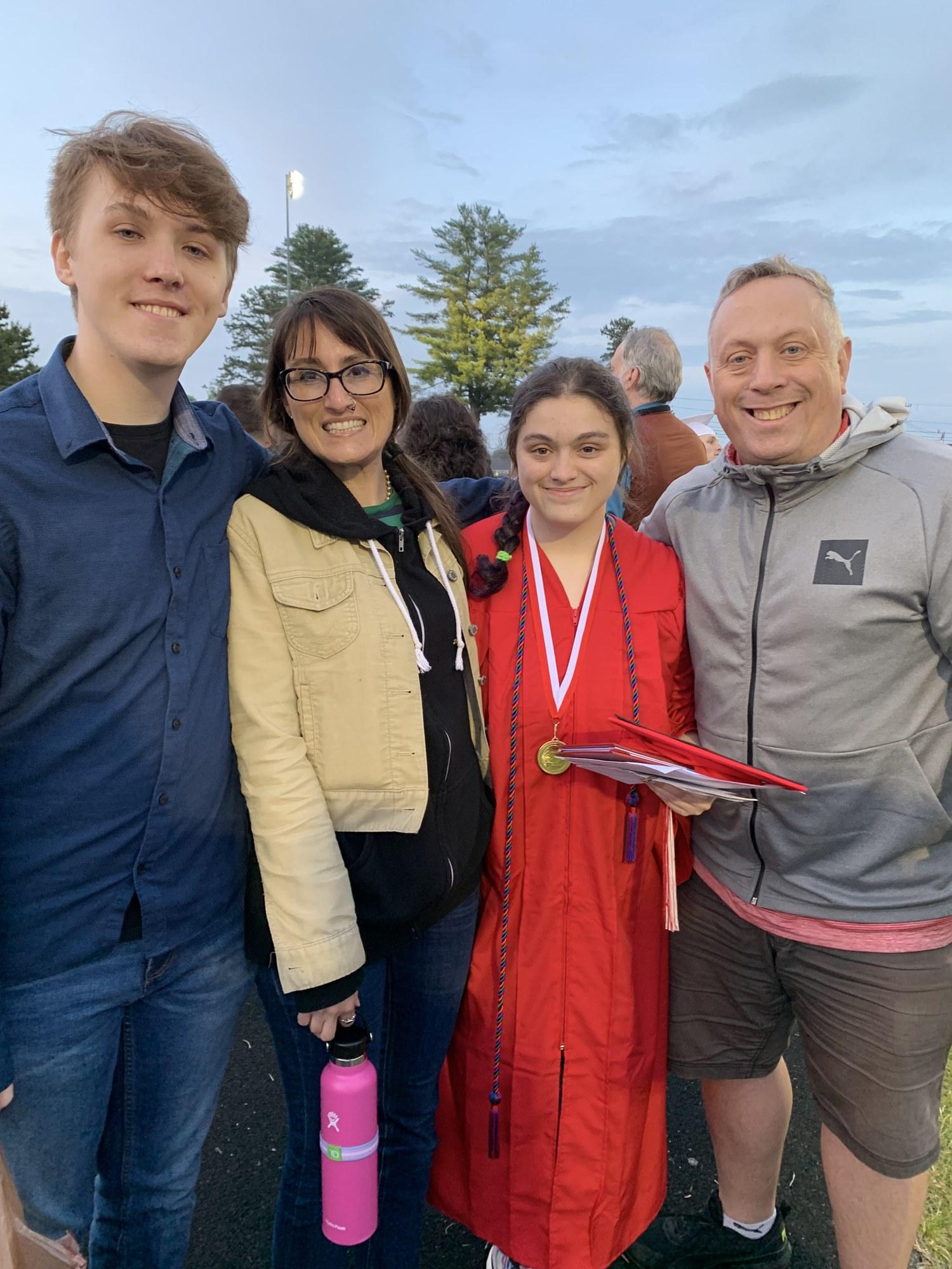 Justin McIsaac with his family